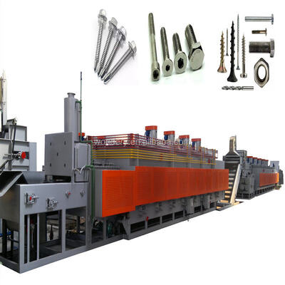 주문 WONDERY 정밀 온도 제어 500KW 전기 연속 침탄 템퍼링 메쉬 벨트 로 (패스너 열처리용) 온라인 제조